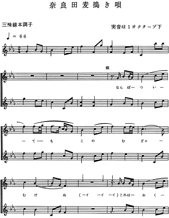 奈良田麦搗き唄