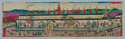 山梨県甲府勧業場之図