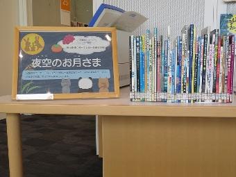 ミニ展示「夜空のお月さま」の写真